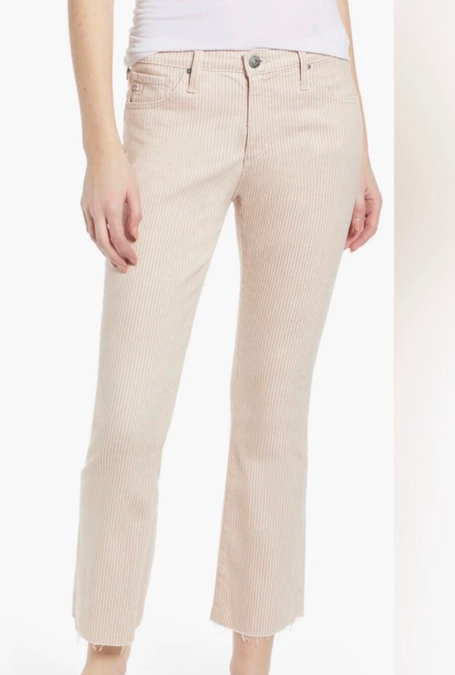 AG Adriano Goldschmeid the Jodi pinstripe crop size 25R